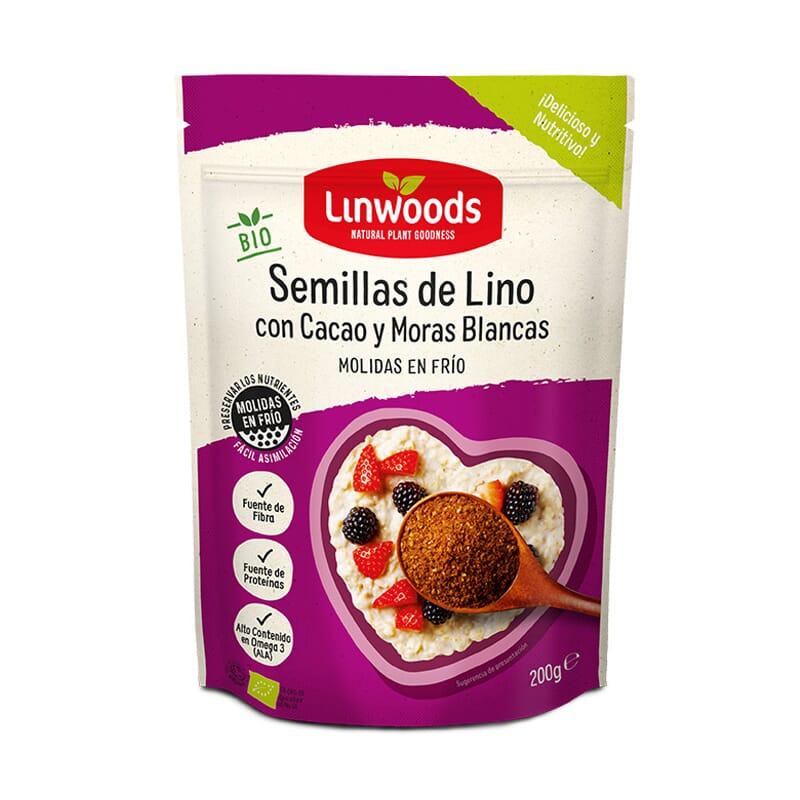 Lijnzaden, cacao en bramen 200g