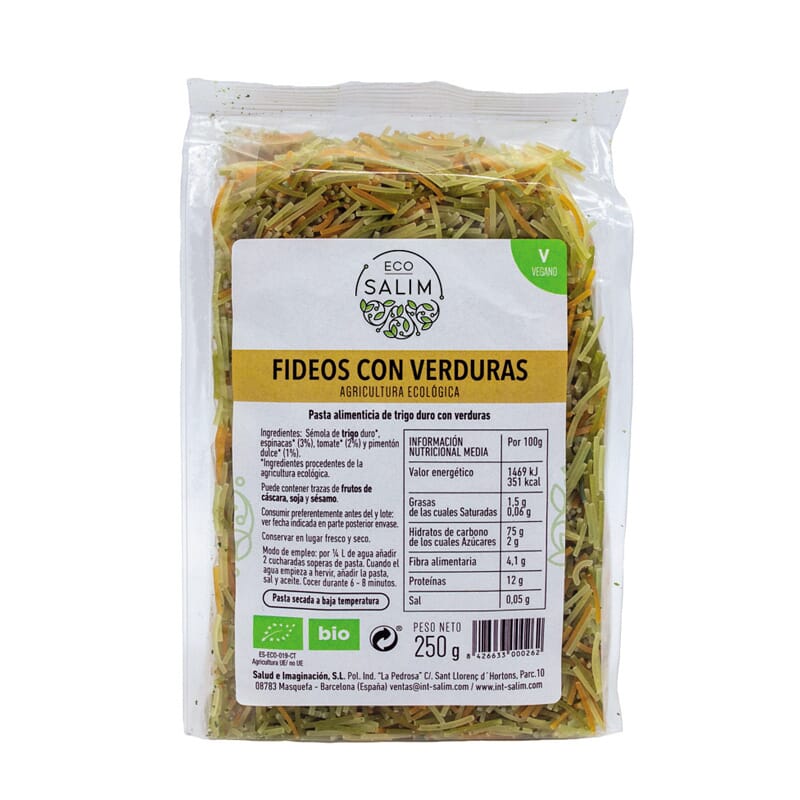 Fideos Con Verduras Bio 250g