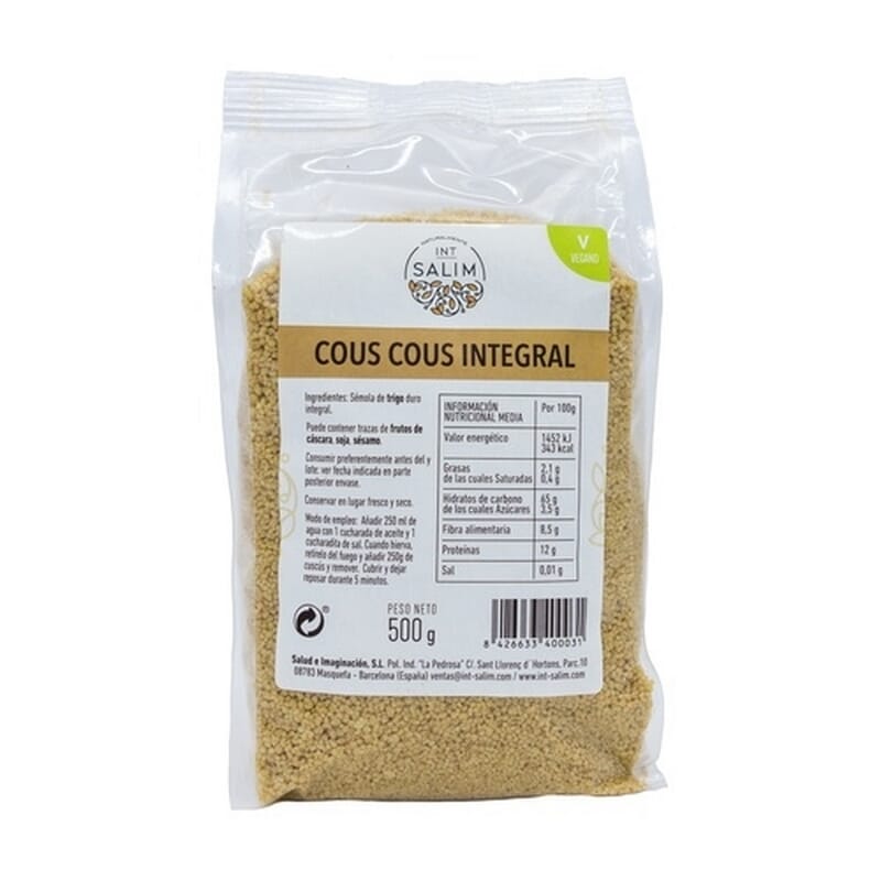 Cous Cous Trigo Integral Vegan 500g