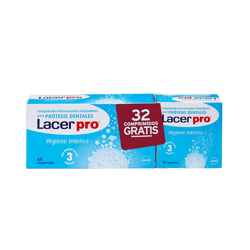 LacerPro Prótesis Dentales 64 Tabs + 32 Tabs GRATIS 96 Tabs