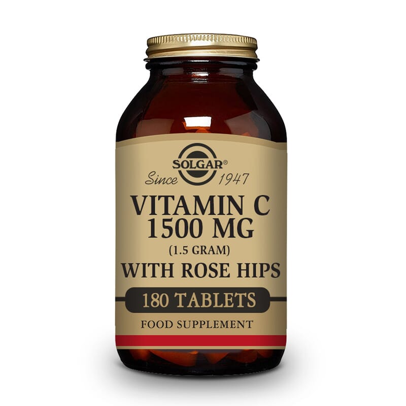 Vitamina C 1500mg Rose Hips 180 Tabs