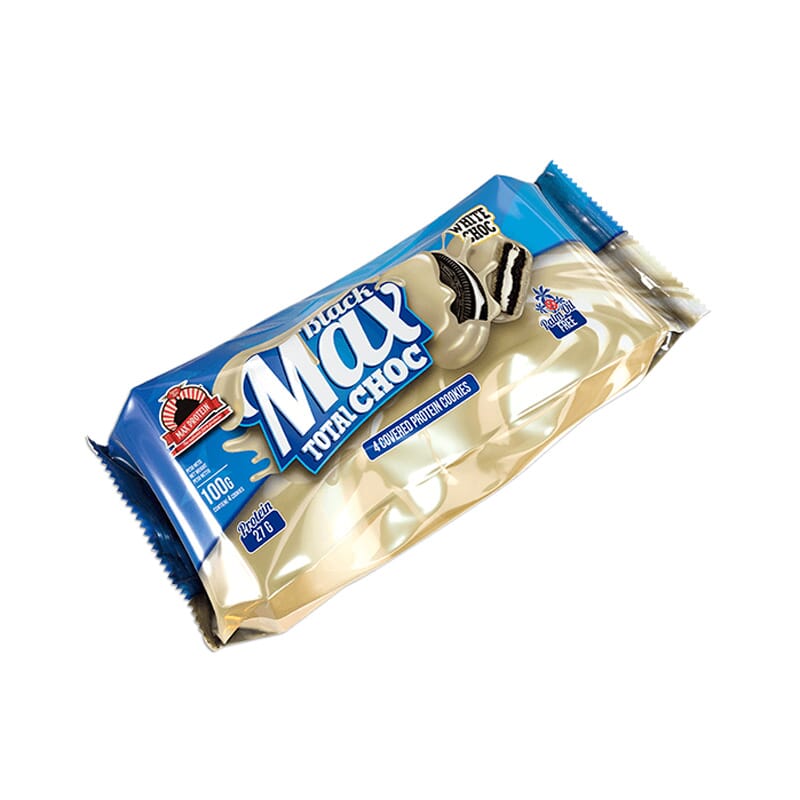 BLACK MAX TOTAL CHOC CHOCOLATE BLANCO 12 Packs 100g
