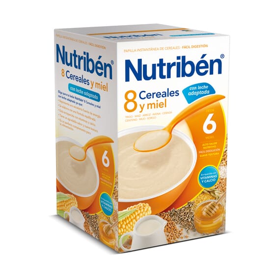 8 Céréales Et Miel Avec Du Lait Adapté 600g - Nutribén | Nutritienda