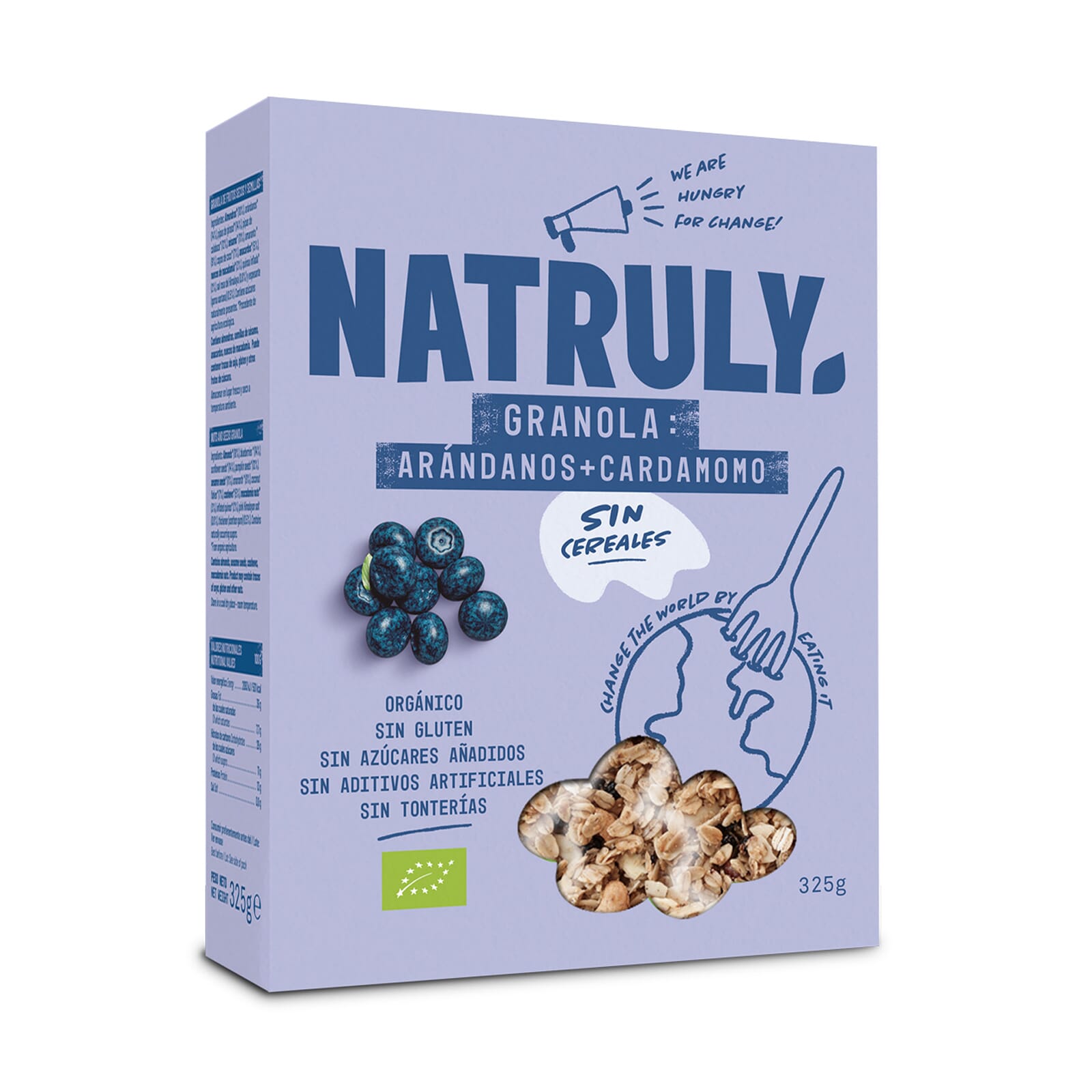 NATURAL GRANOLA DE ARÁNDANOS, AMARANTO Y CARDAMOMO 325g