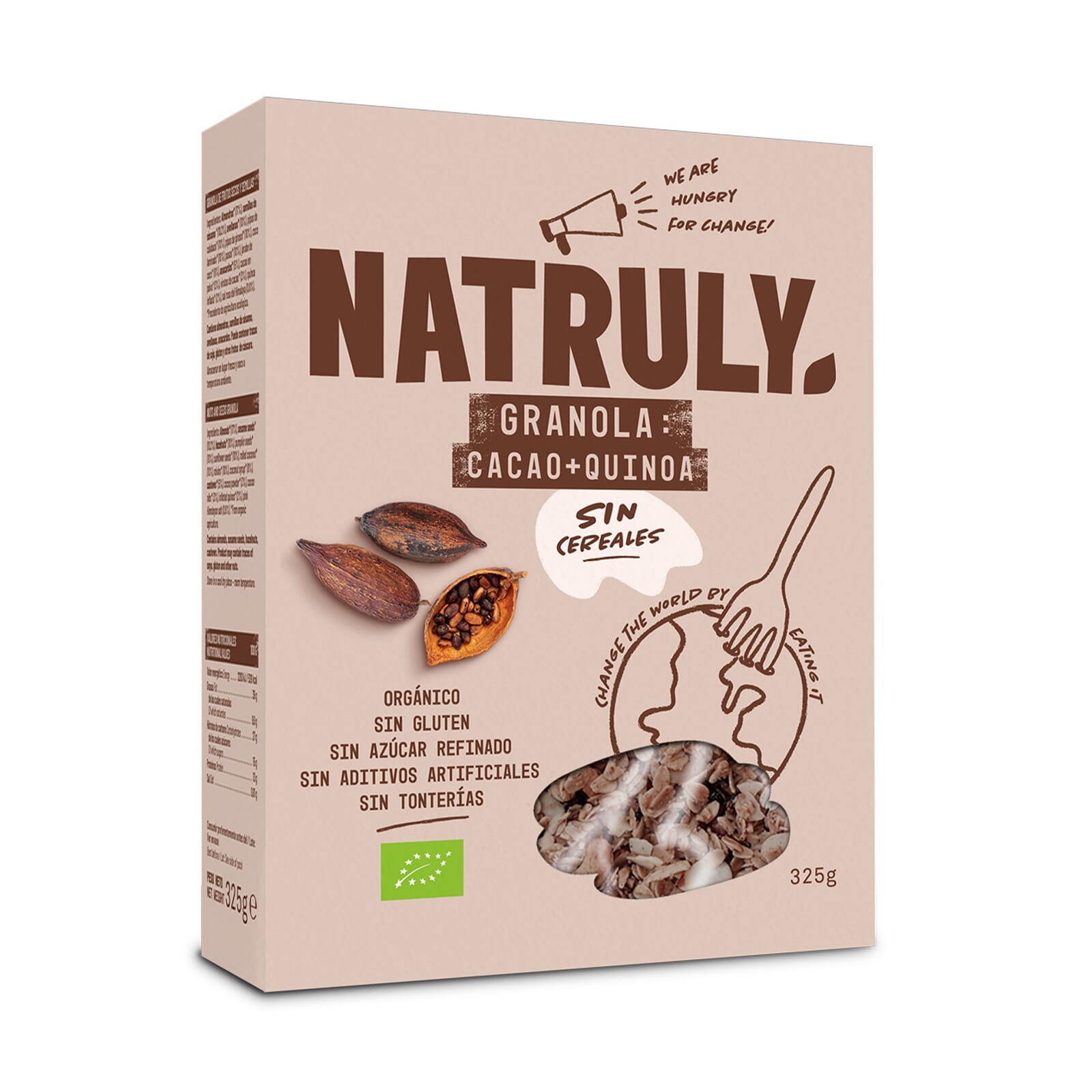 NATURAL GRANOLA DE CACAO, COCO Y QUINOA 325g