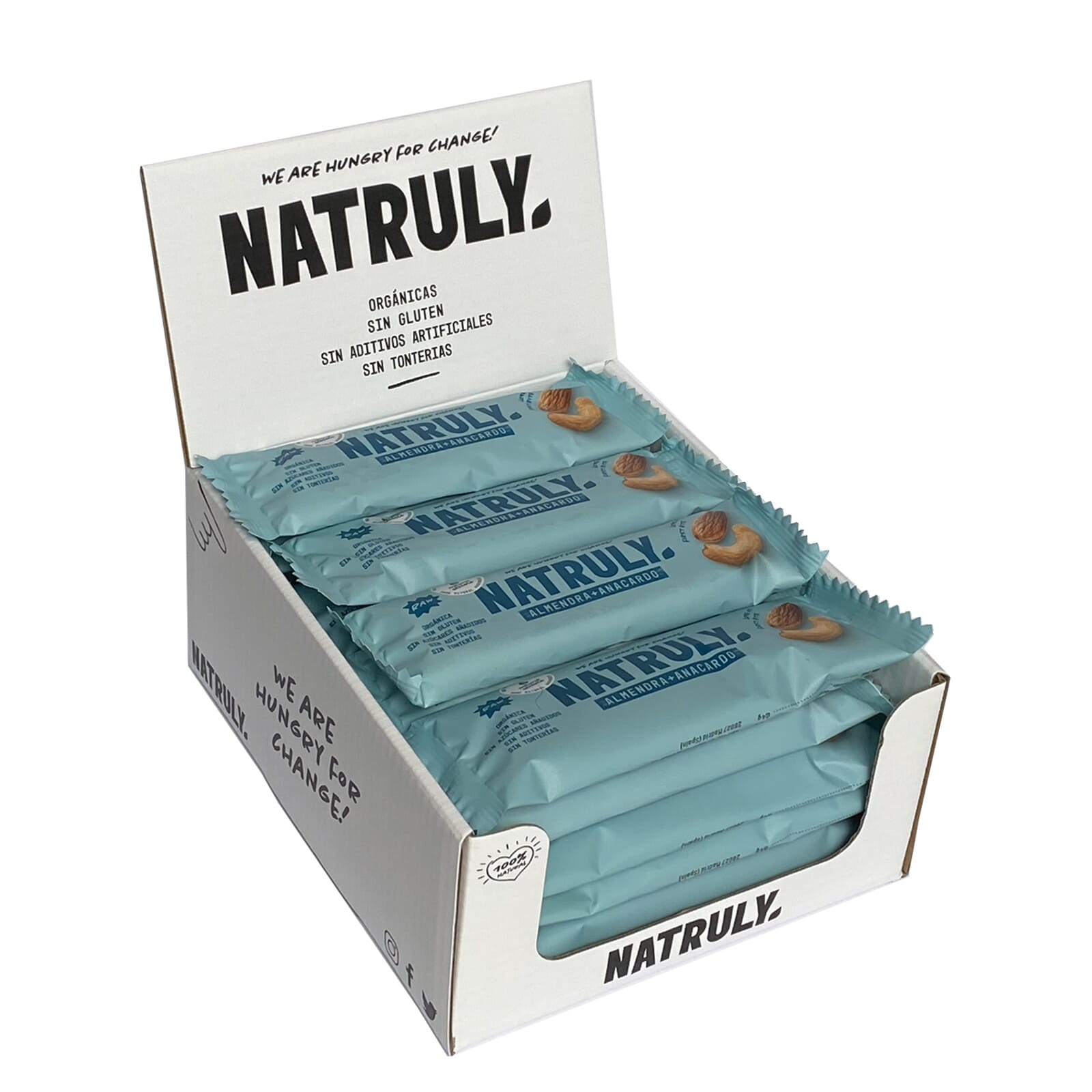 Natural Bar Almendra Y Anacardo Bio 40g 24 Barritas