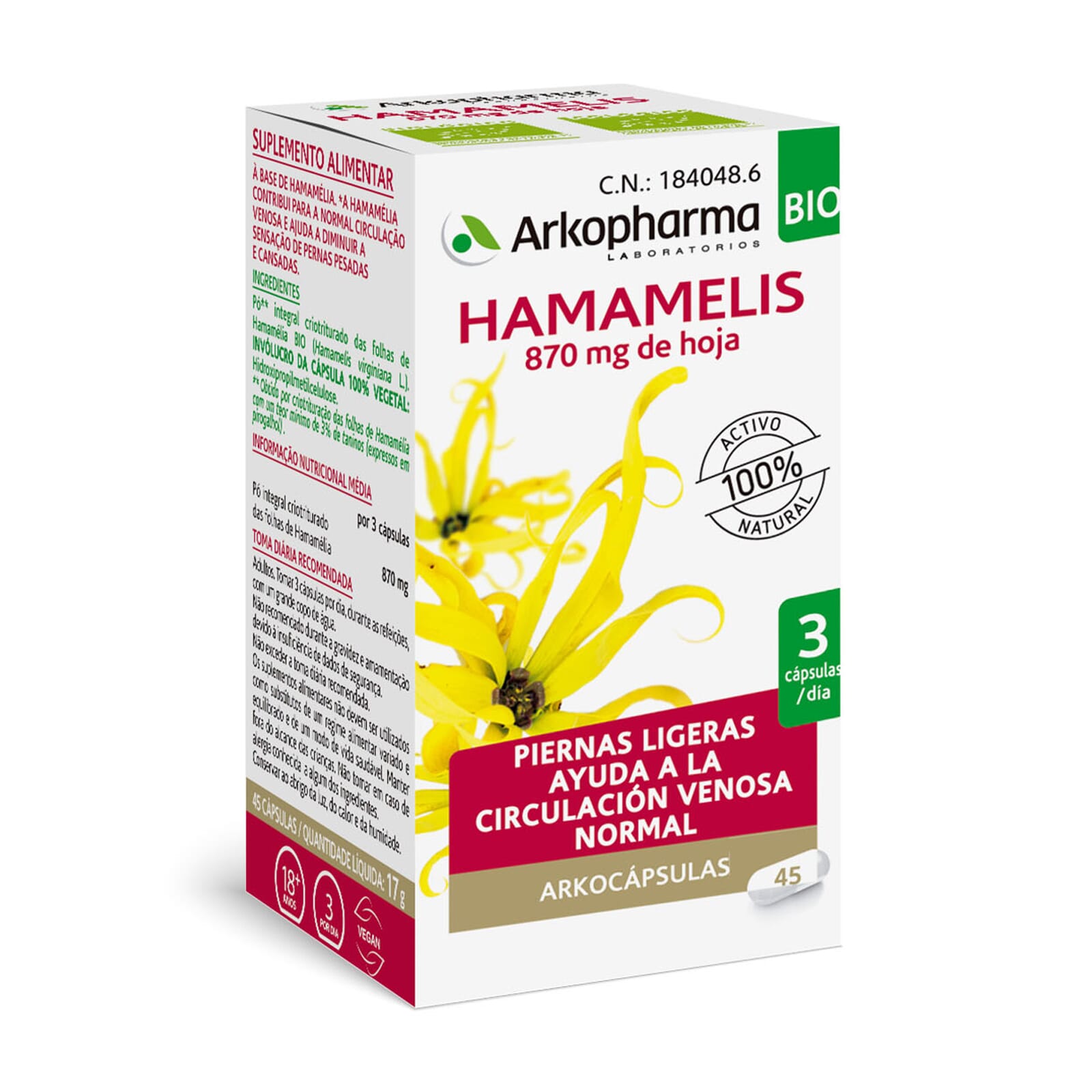 ARKOCÁPSULAS HAMAMELIS 45 Caps