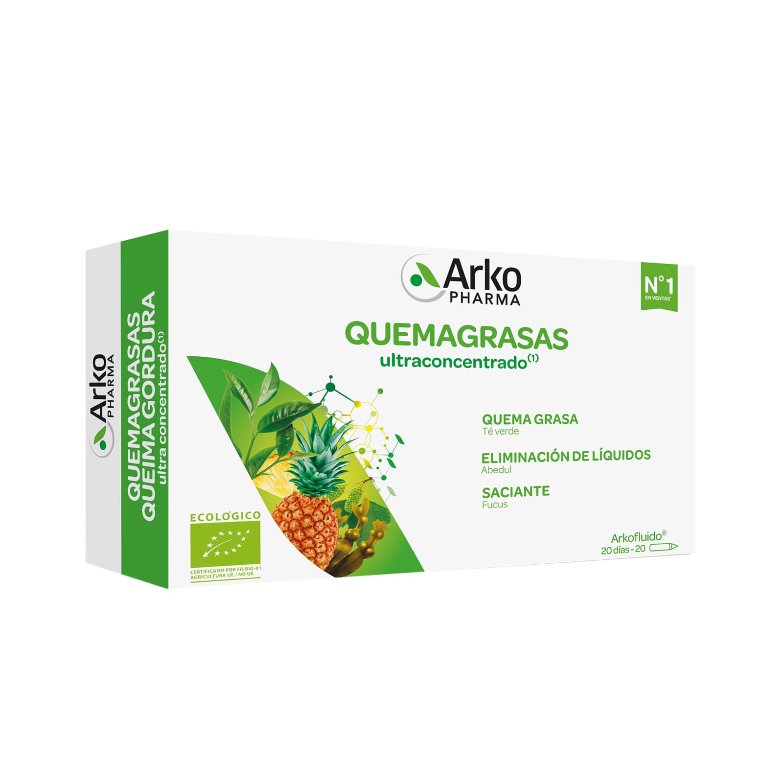 Arkofluido Quemagrasa Bio 20 Ampollas 15 ml