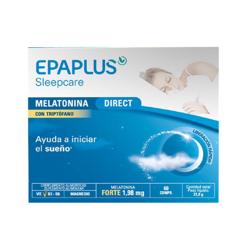 EPAPLUS SLEEPCARE FORTE MELATONINA + TRIPTÓFANO DIRECT 60 Tabs