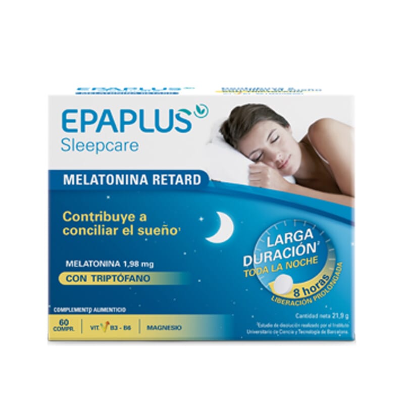 EPAPLUS SLEEPCARE FORTE RETARD MELATONINA + TRIPTÓFANO 60 Tabs