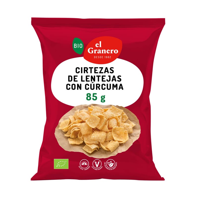 Cortezas De Lentejas Con Cúrcuma Bio 65g