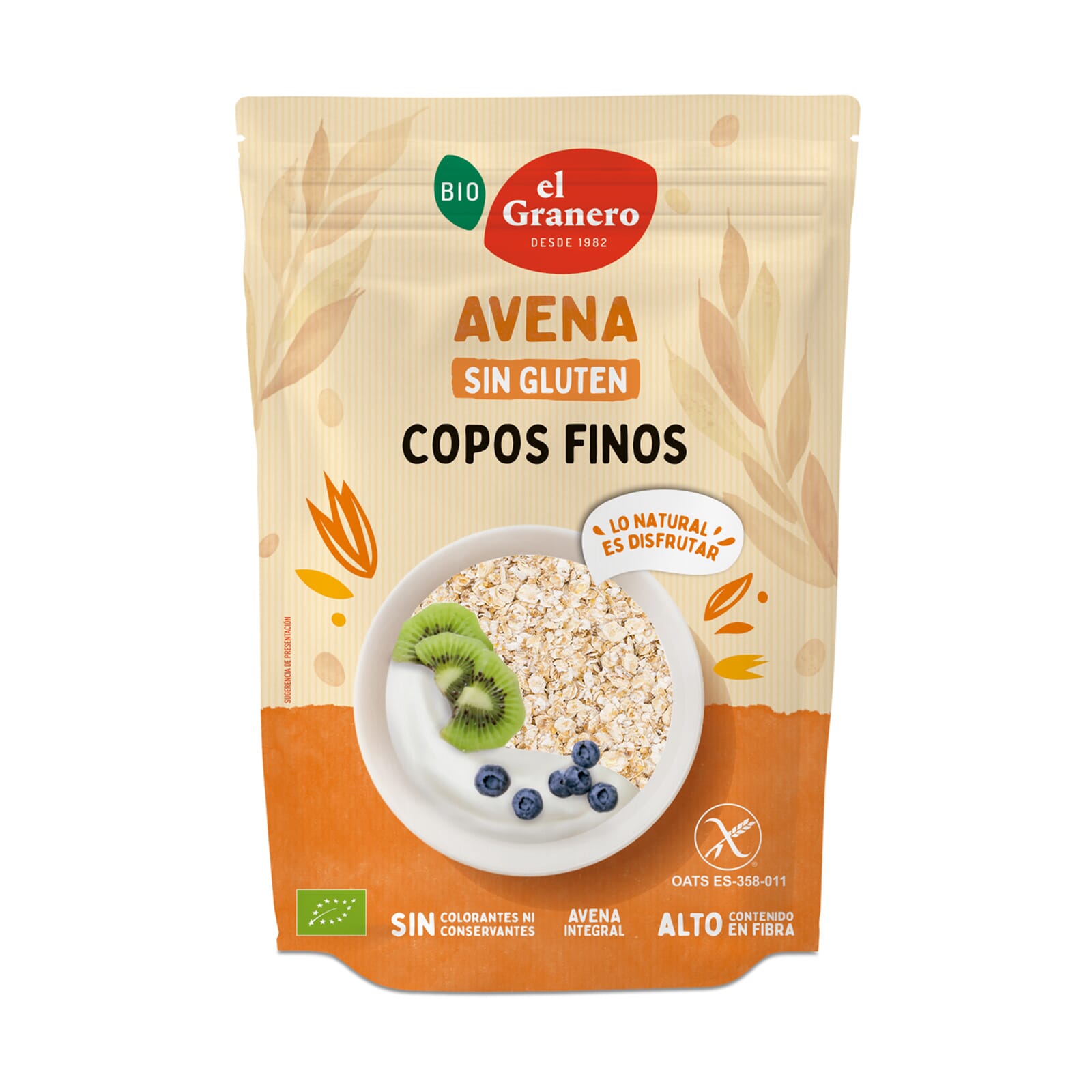 Copos Suaves De Avena Integral Sin Gluten Bio 500g