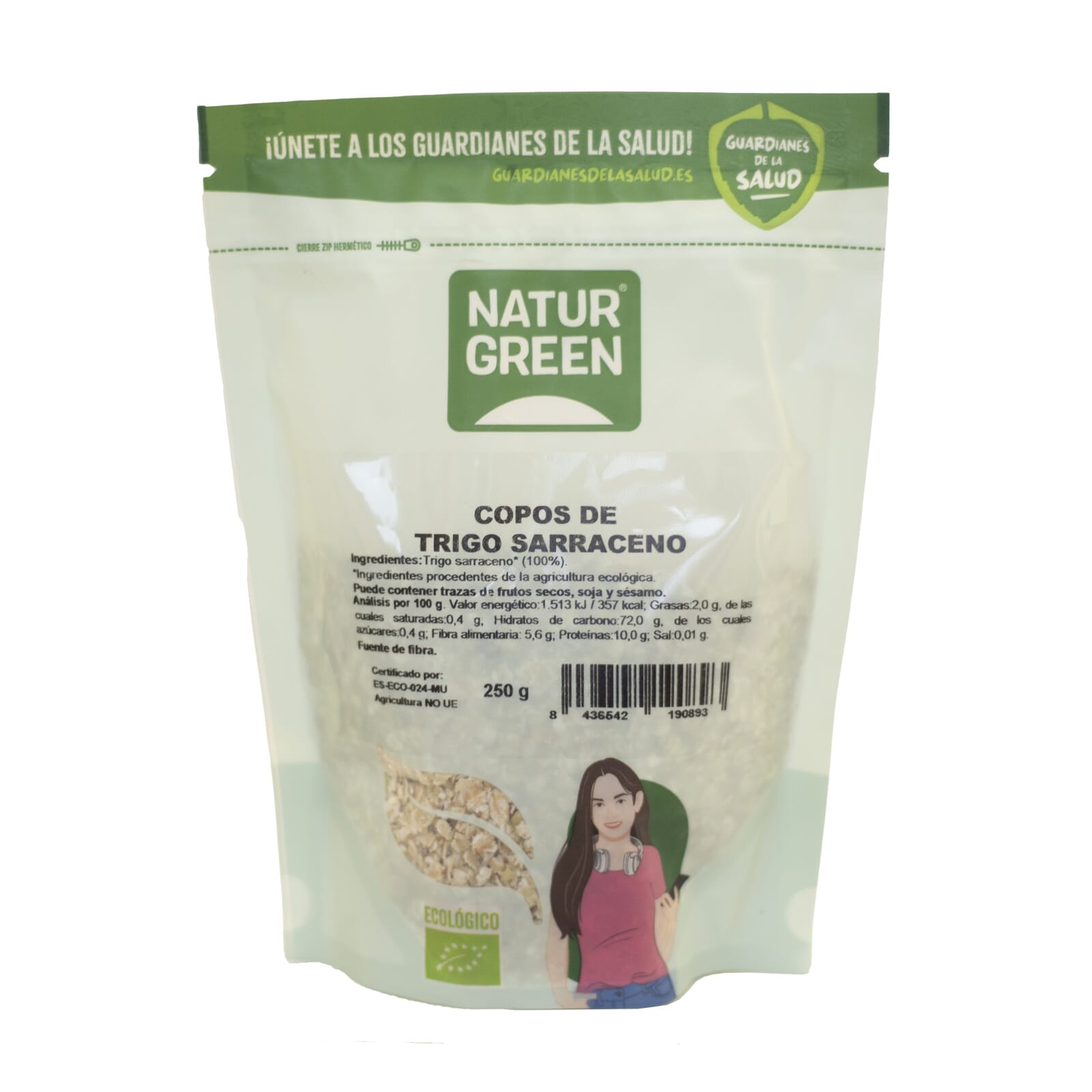 Copos De Trigo Sarraceno Sin Gluten Bio 250g