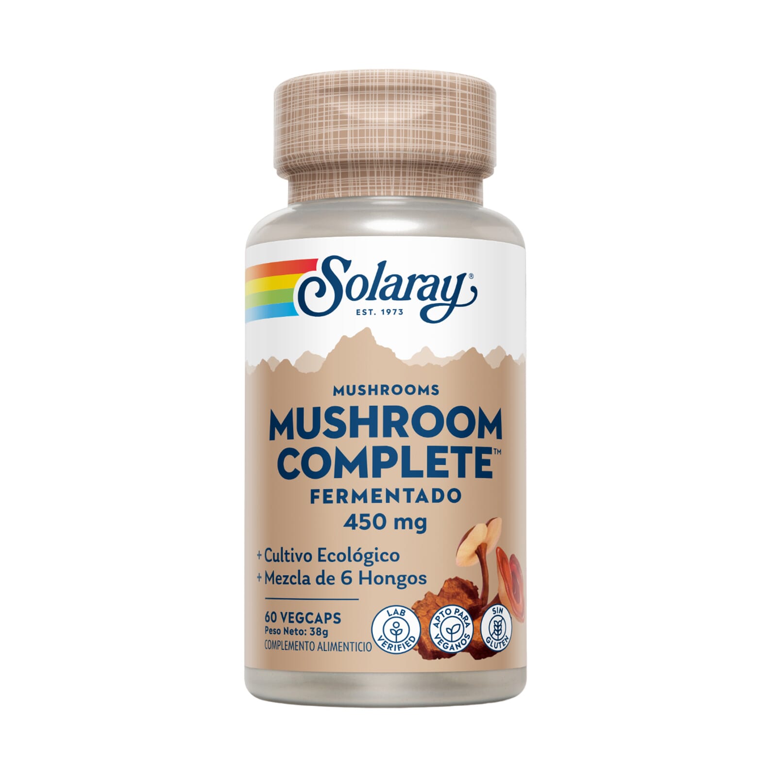 Mushroom Complete Fermentado 450 mg 60 VCaps de Solaray