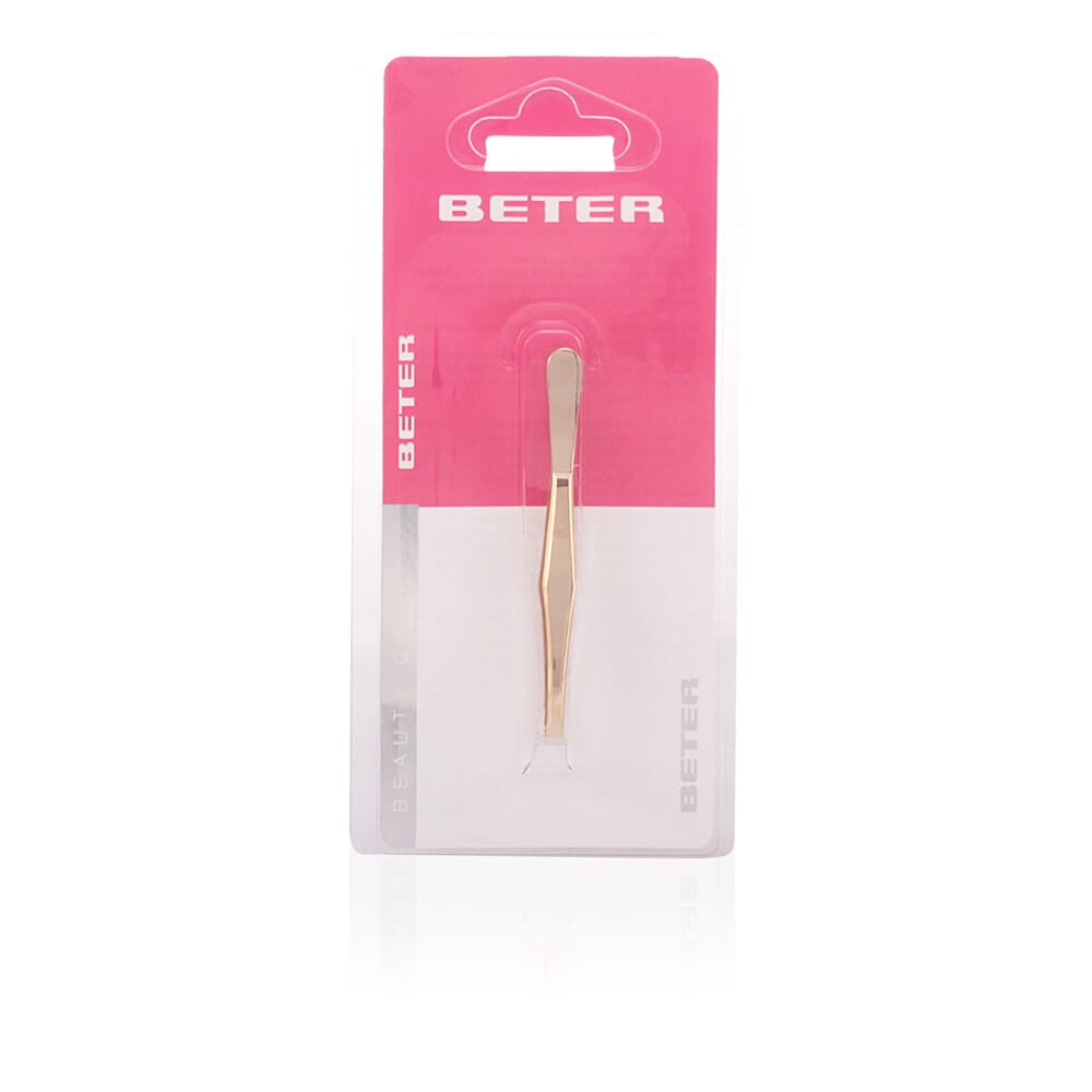 Pinza De Depilar Punta Recta Dorada