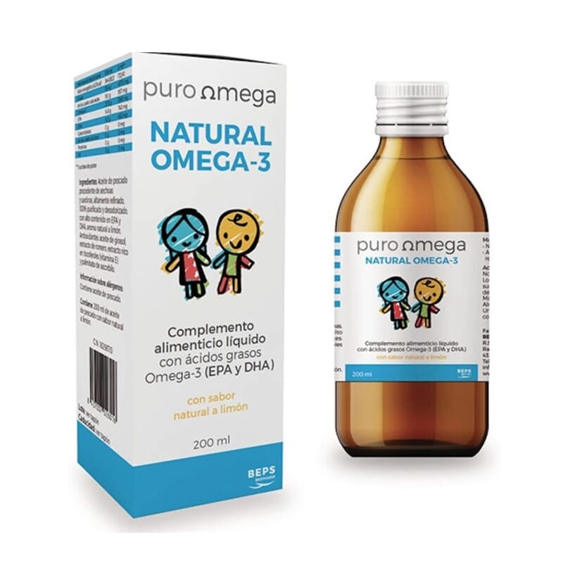 Natural Omega-3 Niños 200 ml de Puro Omega