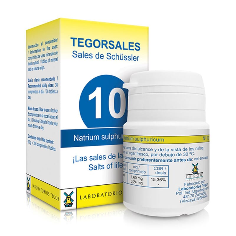 Tegorsales 10 Sulfato De Sodio 350 Tabs