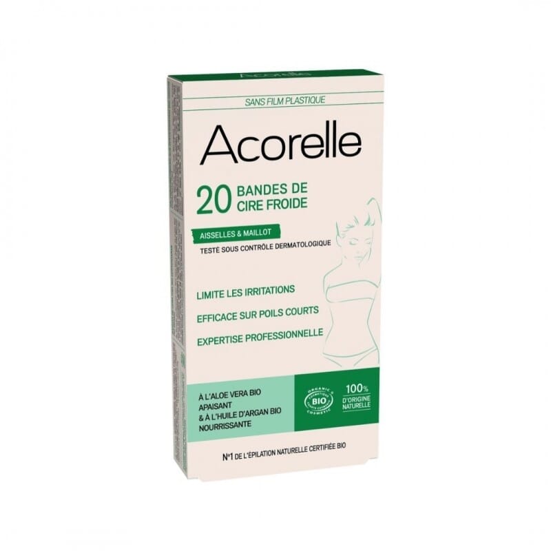 Bandas Depilar Cera Fria Ingles Y Axilas Bio 10 Packs de Acorelle