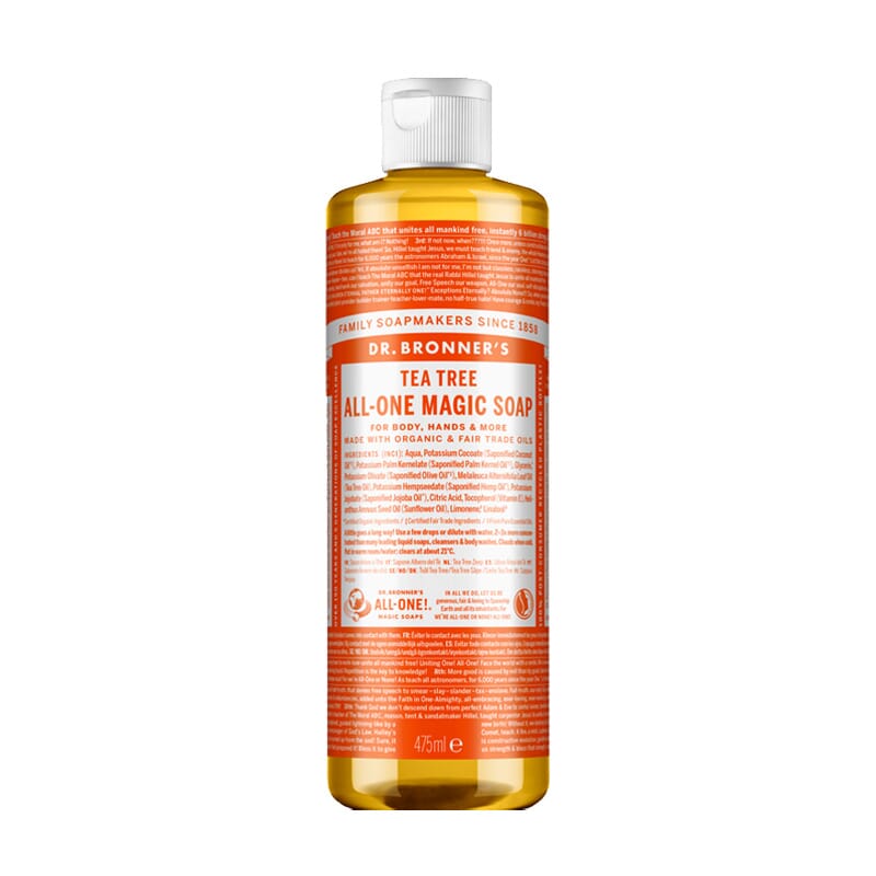 JABÓN LÍQUIDO 18-IN-1 ÁRBOL DE TÉ PURO 475 ml de Dr. Bronners
