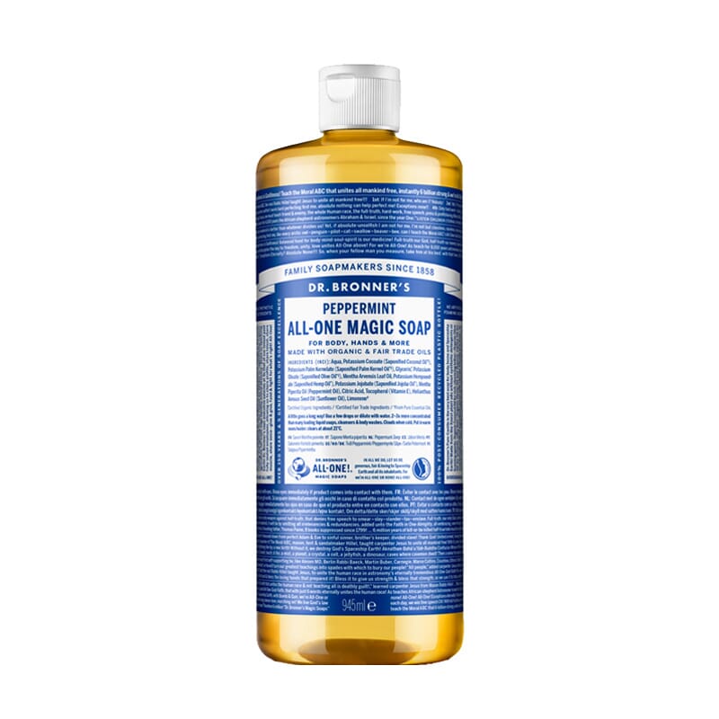 Sapone Liquido 18-In-1 Menta Pura 945 ml di Dr Bronners