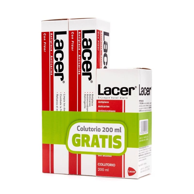 Lacer Pasta Dentífrica 2x125 ml + Colutorio 200 ml