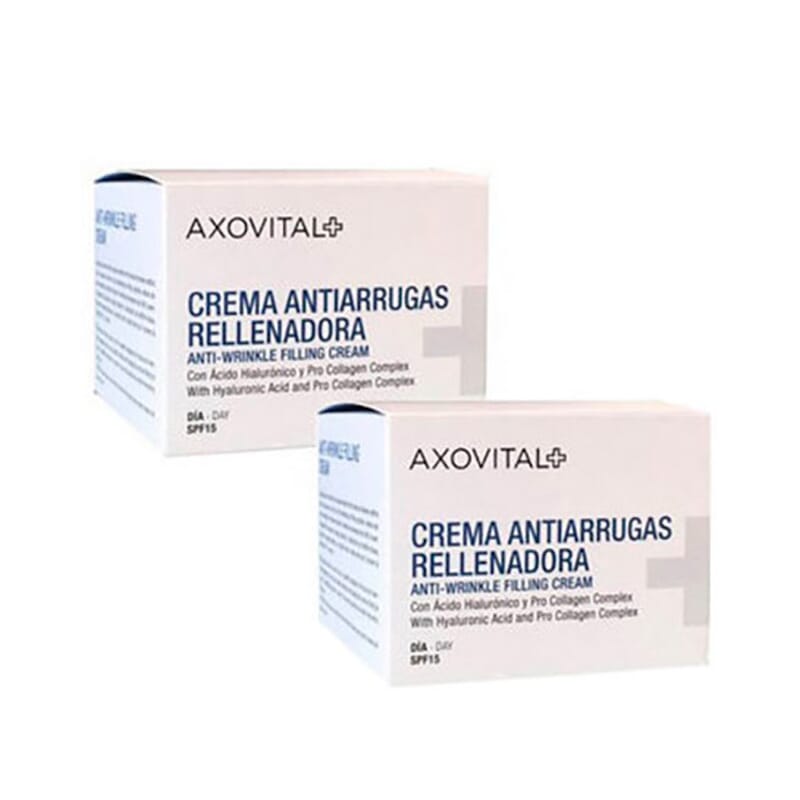 Axovital Crema Antiarrugas Rellenadora SPF15 2 Uds 50 ml