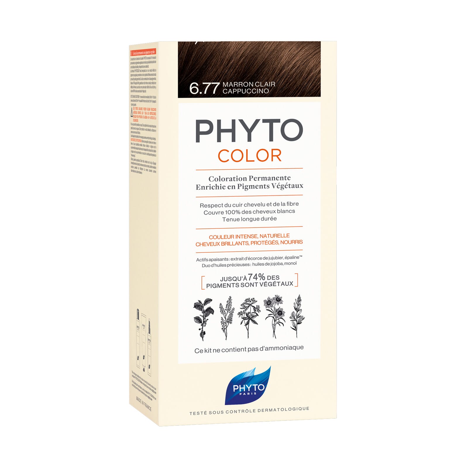 PHYTOCOLOR COLORACIÓN PERMANENTE Nº 6.77 MARRÓN CLARO CAPUCCINO 1 Pack