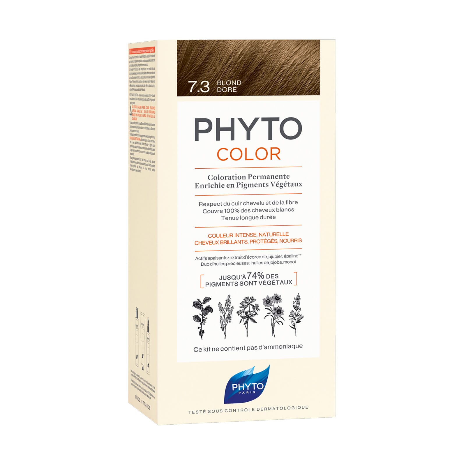 PHYTOCOLOR COLORACIÓN PERMANENTE Nº 7.3 RUBIO DORADO 1 Pack