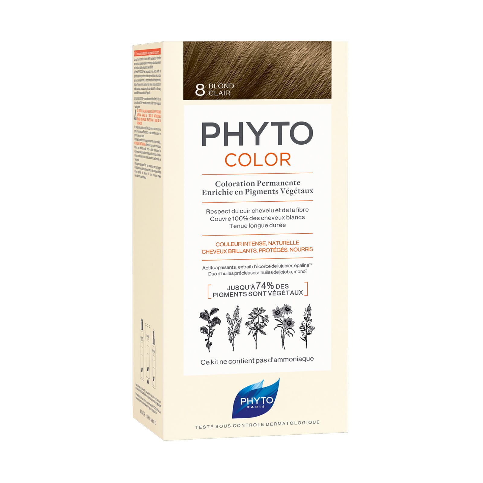 PHYTOCOLOR COLORACIÓN PERMANENTE Nº 8 RUBIO CLARO 1 Pack