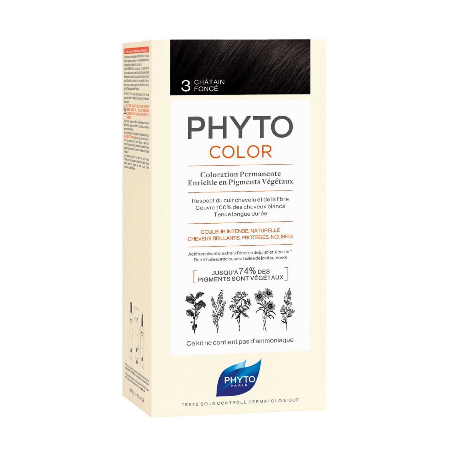 PHYTOCOLOR COLORACIÓN PERMANENTE Nº 3 CASTAÑO OSCURO 1 Pack