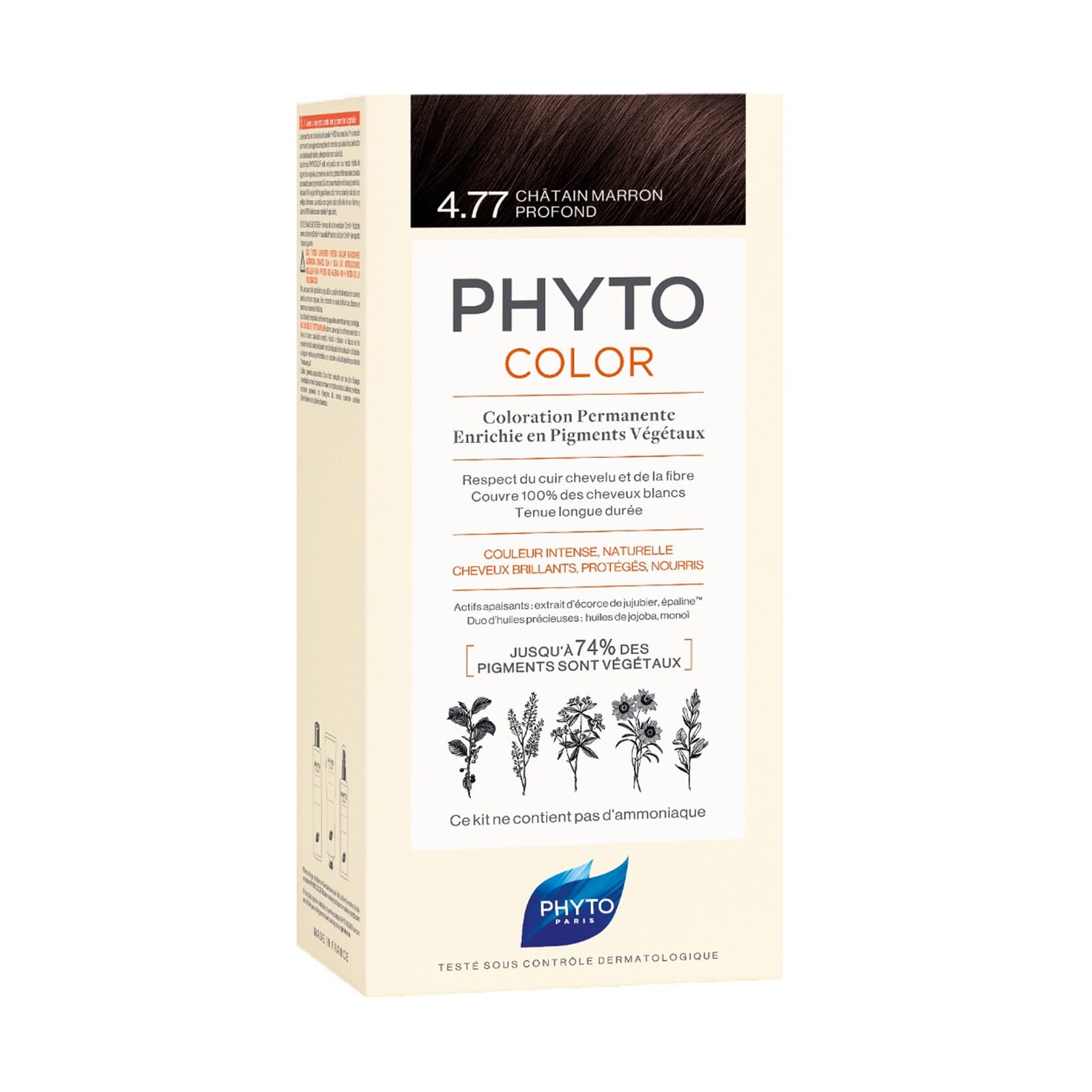 PHYTOCOLOR COLORACIÓN PERMANENTE Nº 4.77 CASTAÑO MARRÓN INTENSO 1 Pack