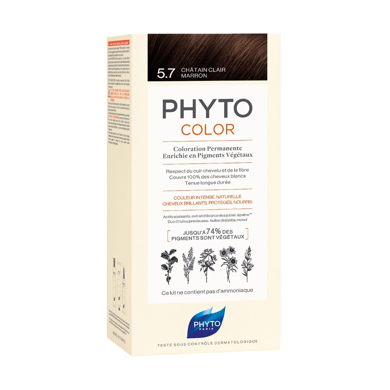 PHYTOCOLOR COLORACIÓN PERMANENTE Nº 5.7 CASTAÑO MARRÓN CLARO 1 Pack