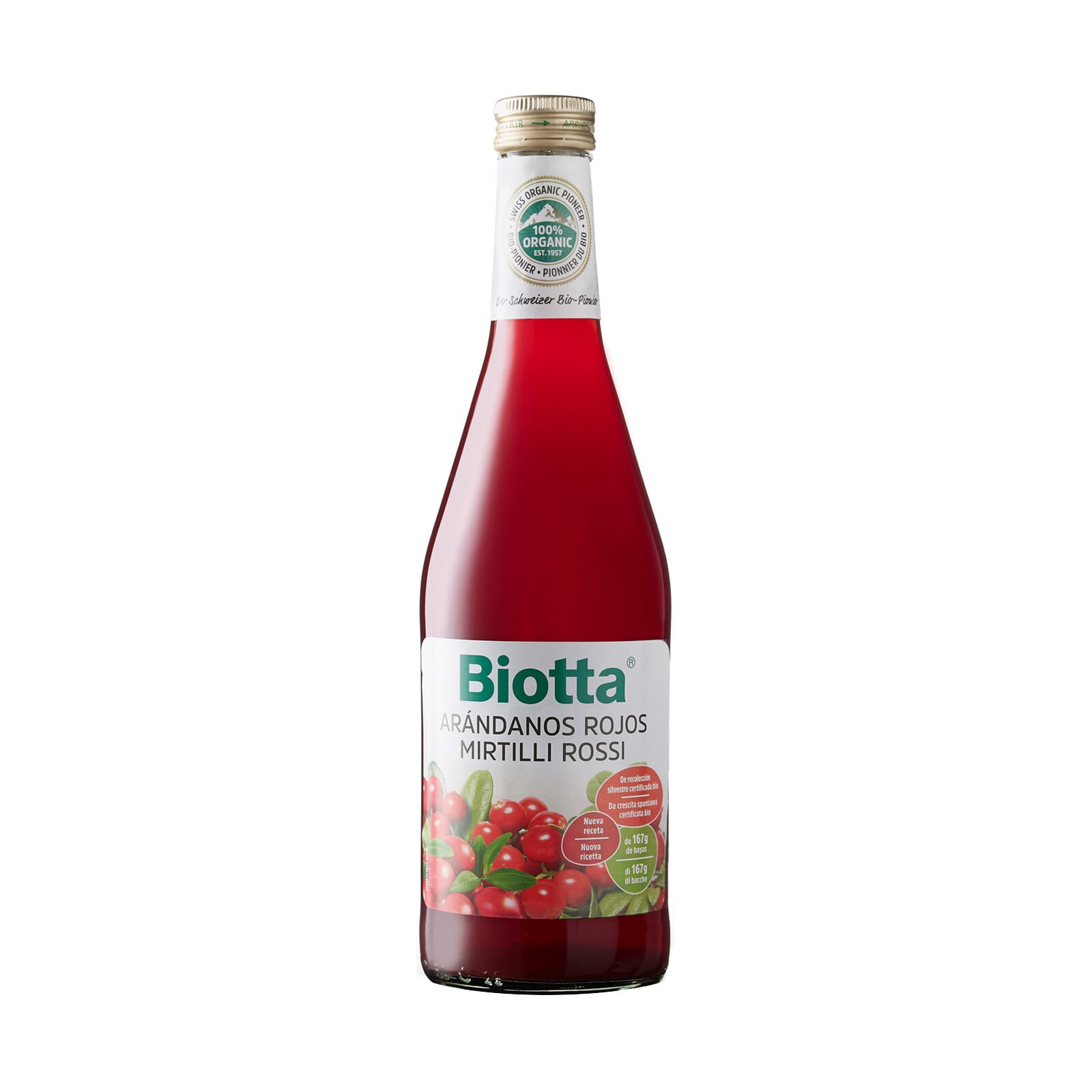 Biotta Jugo De Arándanos Rojos Bio 500 ml