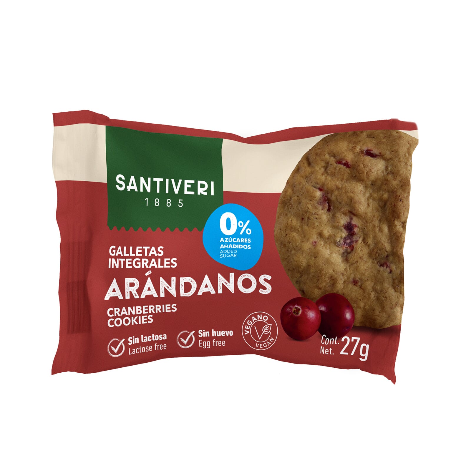 GALLETAS DIGESTIVE CON ARÁNDANOS 25g 3 Galletas