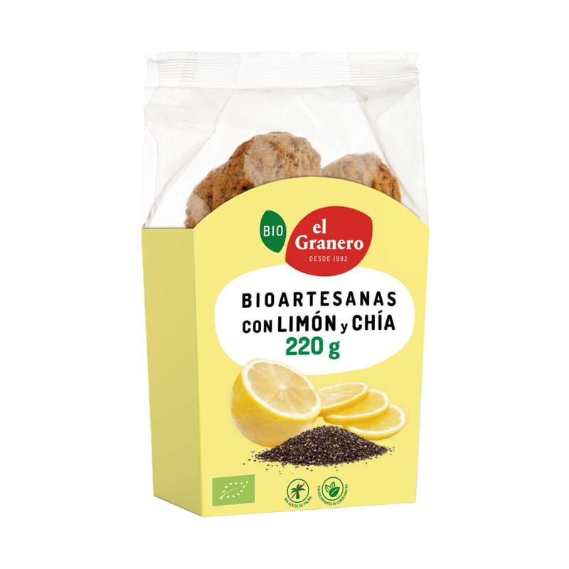 Galletas Bioartesanas Sabor Limón Con Chía Bio 220g