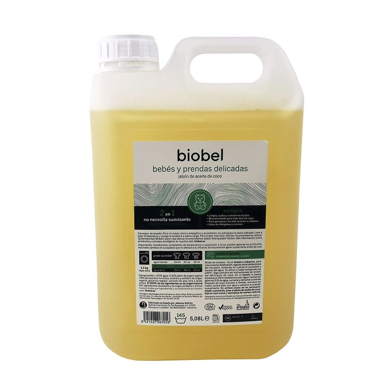 Jabón Aceite De Coco Bebés Y Prendas Delicadas Bio 5 L