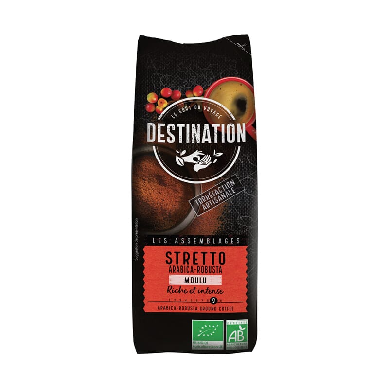 Café Arábica Y Robusta Molido Stretto Bio 250g