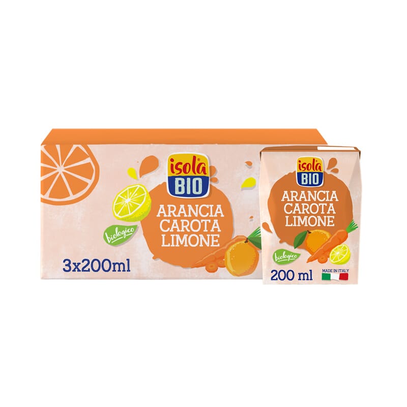 Zumo De Naranja Zanahoria Y Limón Bio 3 Uds 200 ml