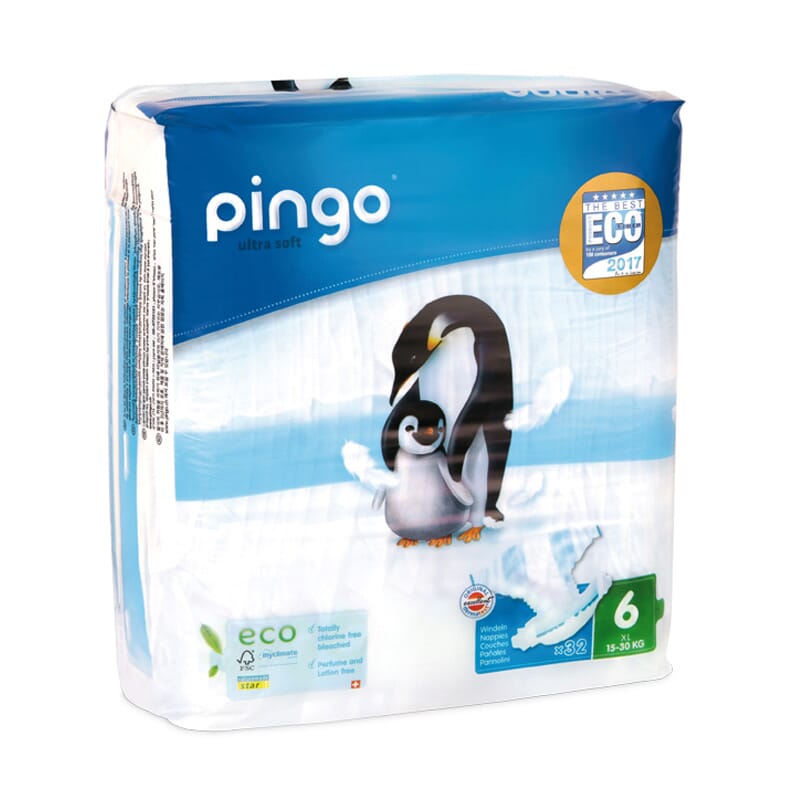 PAÑALES BIO T6 15-30 KG 2 x 32 Uds