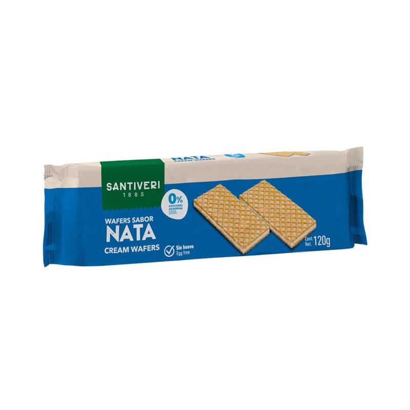 Galletas Wafers Nata Cream Sin Azúcares Añadidos 120g