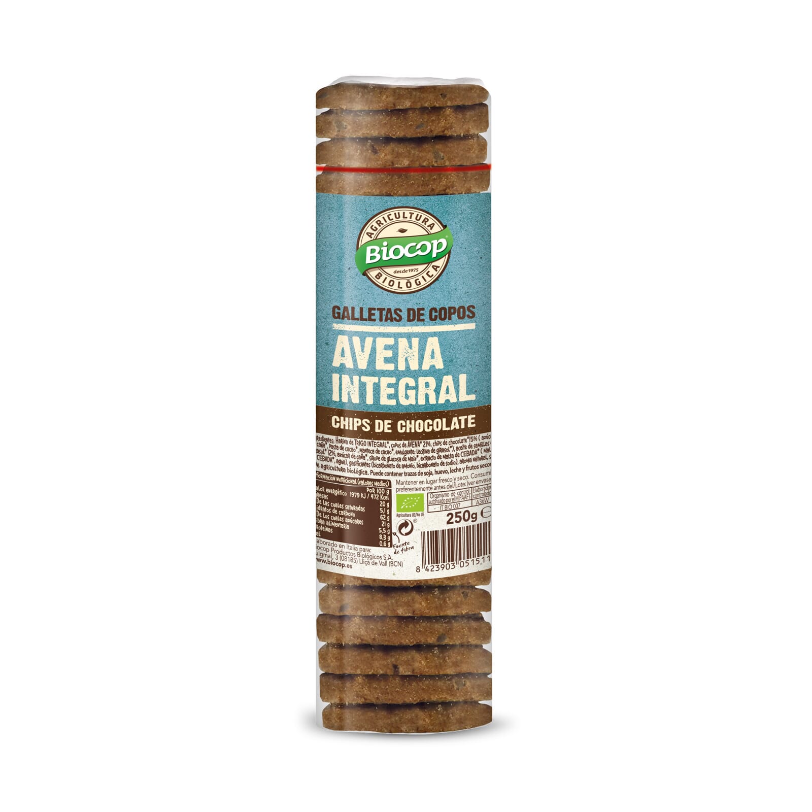 Galletas De Copos Avena Integral Chips De Chocolate 250g