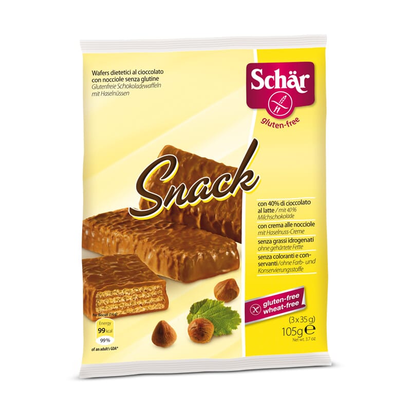 SNACK BARQUILLOS DE CHOCOLATE SIN GLUTEN 35g 3 Uds