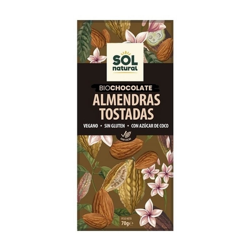 Chocolate Con Almendras Tostadas Bio 70g