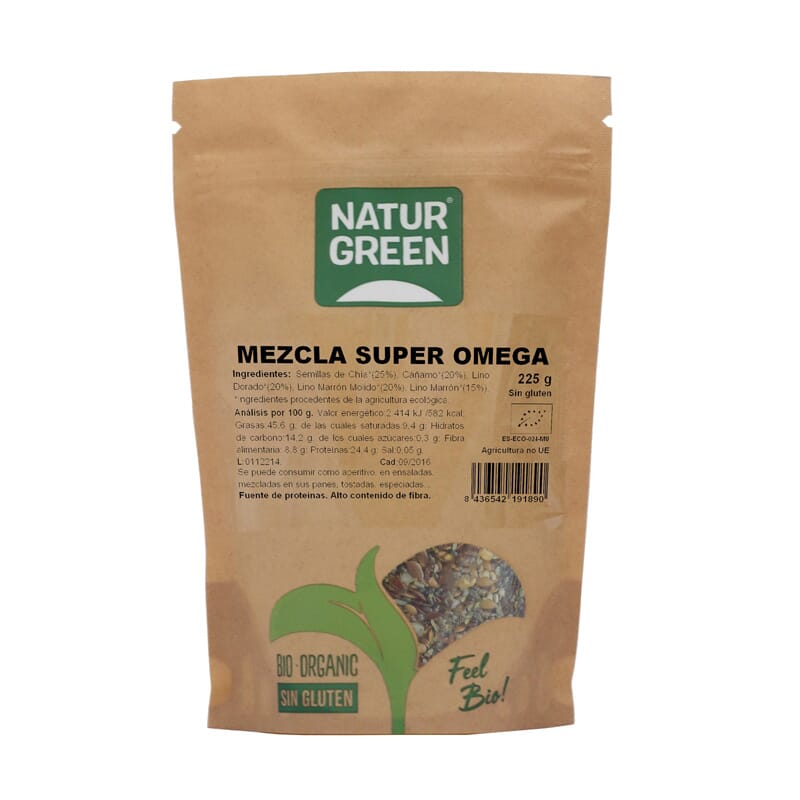 Mezcla Super Omega Sin Gluten Bio 225 g