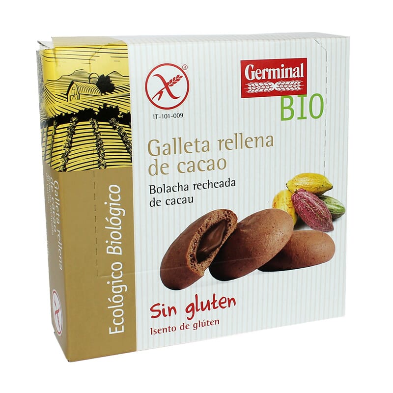 Galletas Rellenas de Cacao Sin Gluten Bio 200g