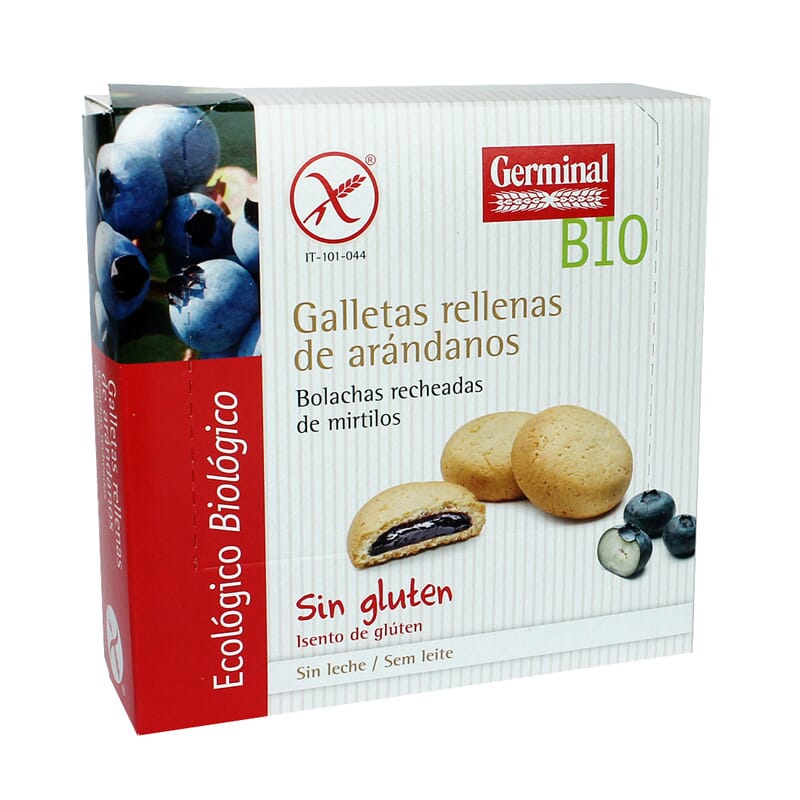 Galletas Rellenas de Arándanos Sin Gluten Bio 200g