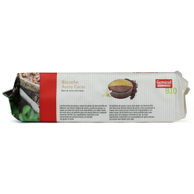 Bizcocho Avena Cacao Sin Gluten Bio 180g