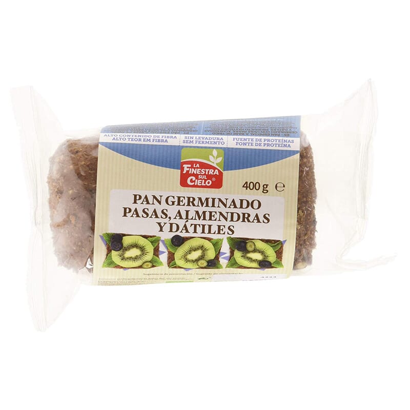 Pan Germinado con Almendras, Pasas y Dátiles 400 g