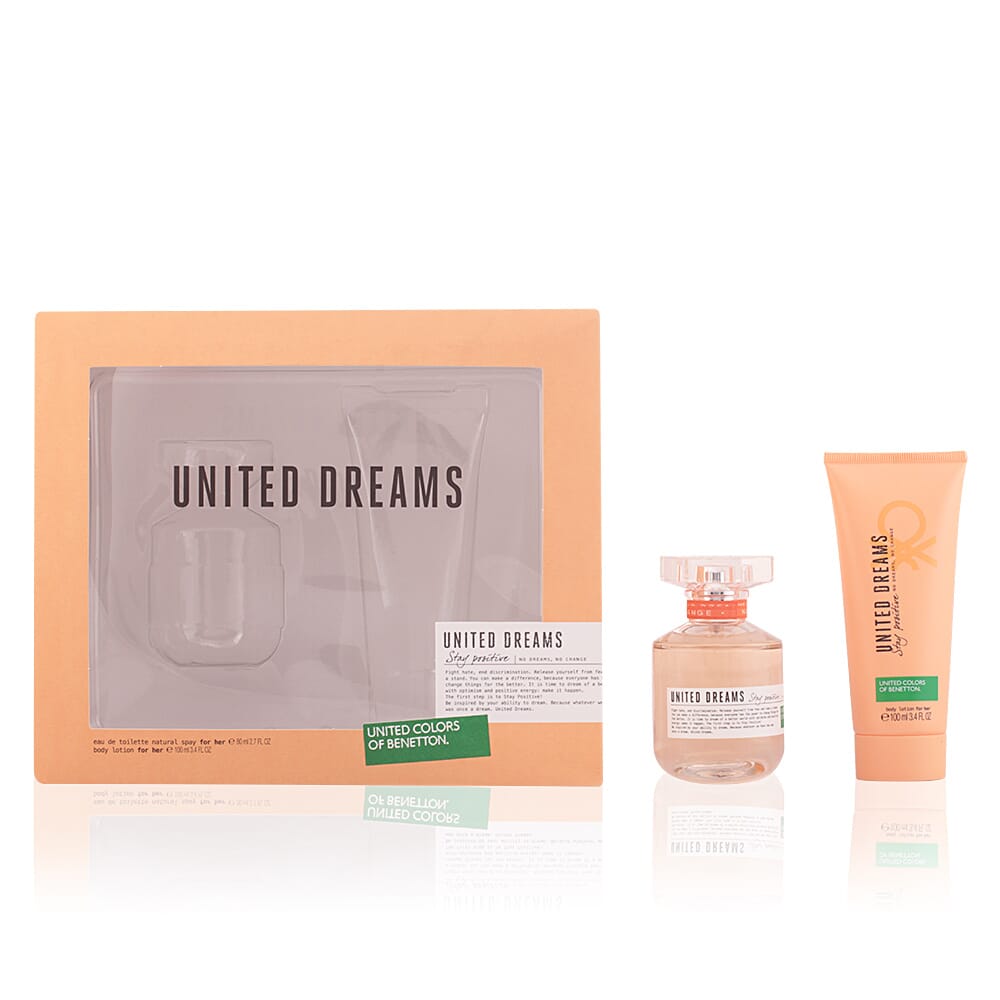 United Dreams Stay Positive Lote EDT 80 ml + Body Lotion 100 ml