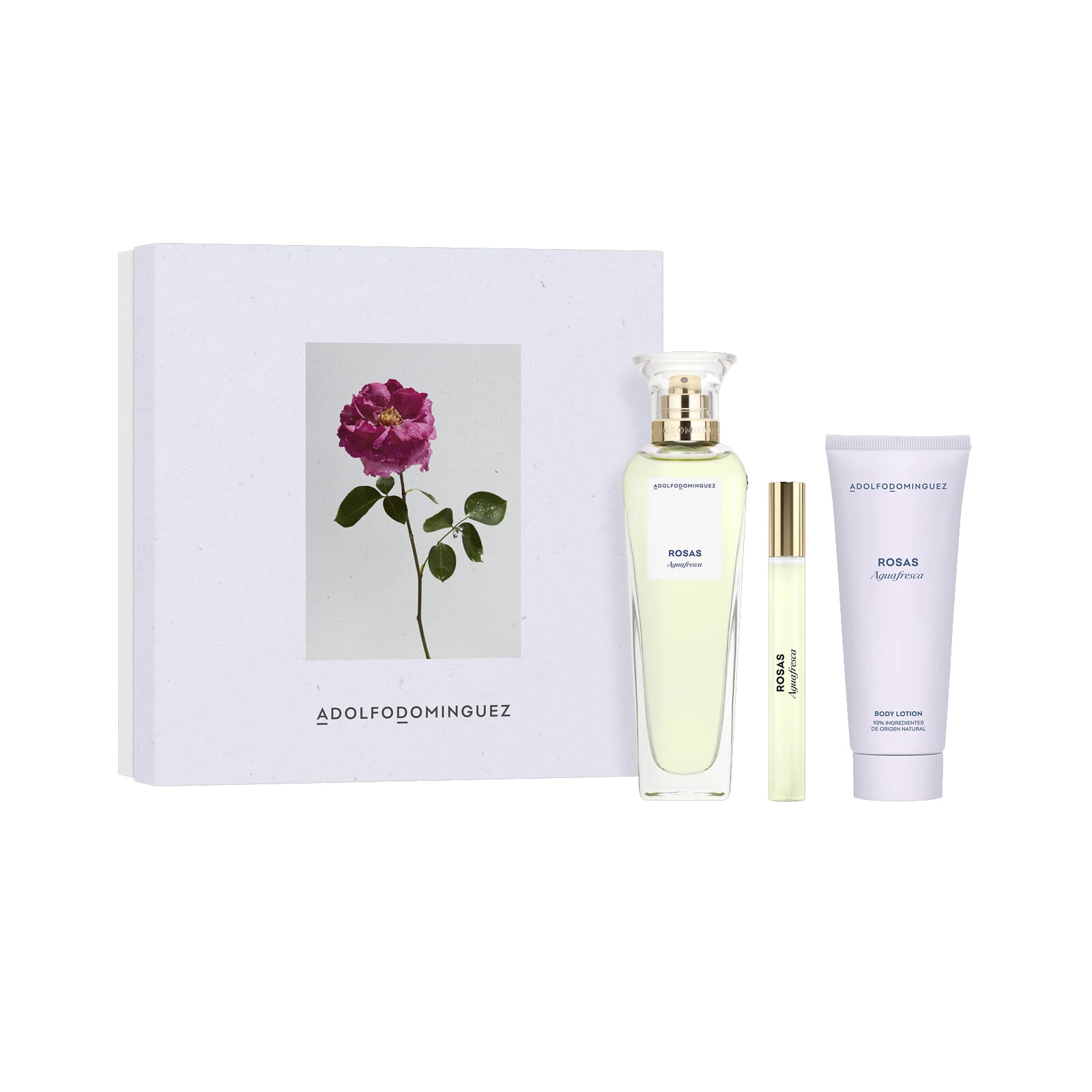 Agua Fresca De Rosas EDT 120 ml + EDT 10 ml + Loción 75 ml Lote